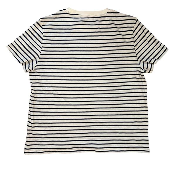 NWOT J. Crew Vintage-Wash Cotton T-Shirt in Stripe Size L - Picture 3 of 5